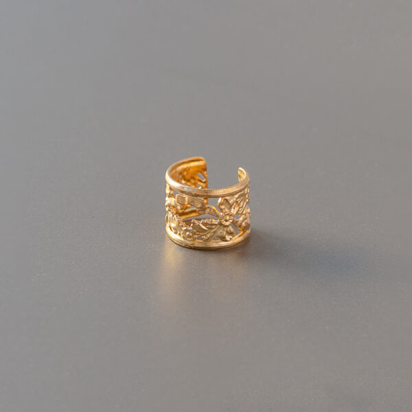 Bague dorée à l'or fin, modèle Hélène, bijou d'inspiration méditerranéenne de Photyne.