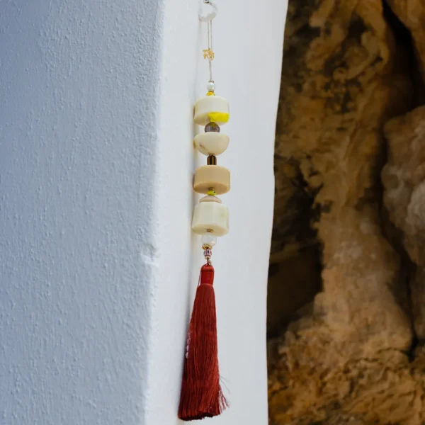 Collier Mural - Chapelet décoratif Aristéos par Photyne, perles ethniques et savons naturels bio d'Olive & Calendula