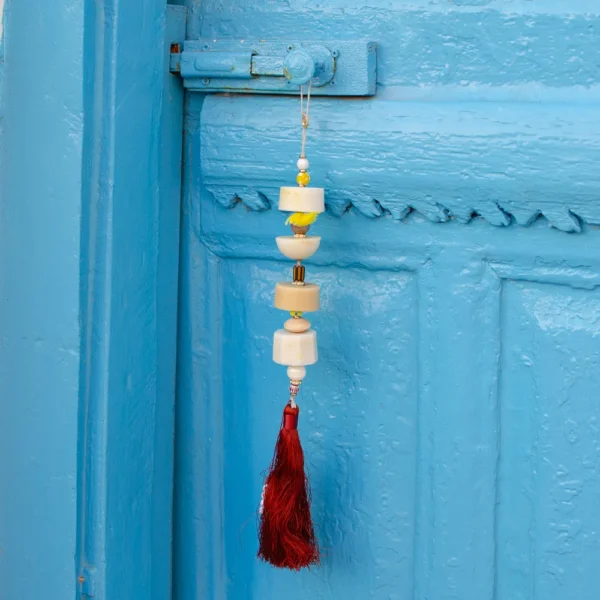 Komboloi grec réinventé : Chapelet naturel Aristéos par Photyne, avec savons bio olive & calendula, miel et perles ethniques