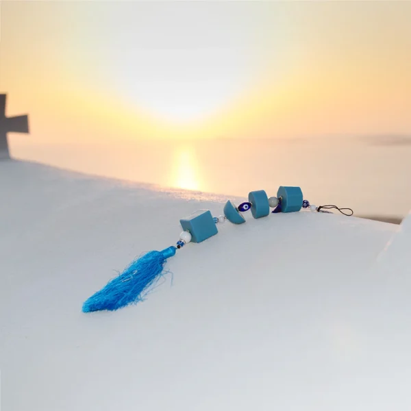 Chapelet de savons et perles ethniques par Photyne, réinterprétation du komboloï grec en objet de décoration et de bien-être