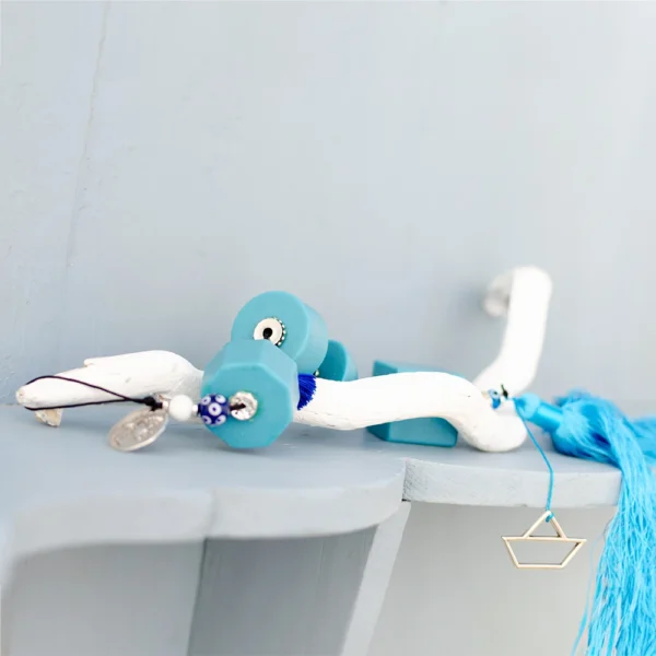 Chapelet Komboloï Kyanos, décoration et bien-être, savons bios et perles ethniques par Photyne