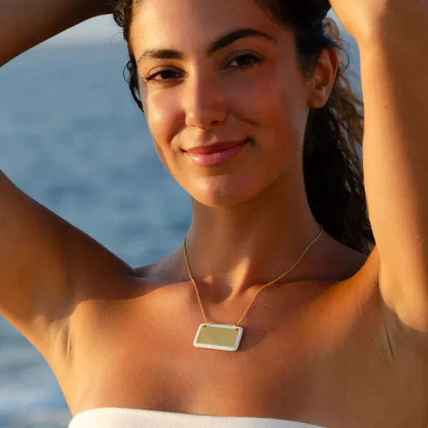 Collier en céramique et or Roxane - collection Cartouche par Photyne