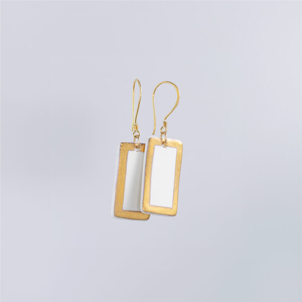 Boucles d'oreilles en porcelaine et or Zoë par Photyne