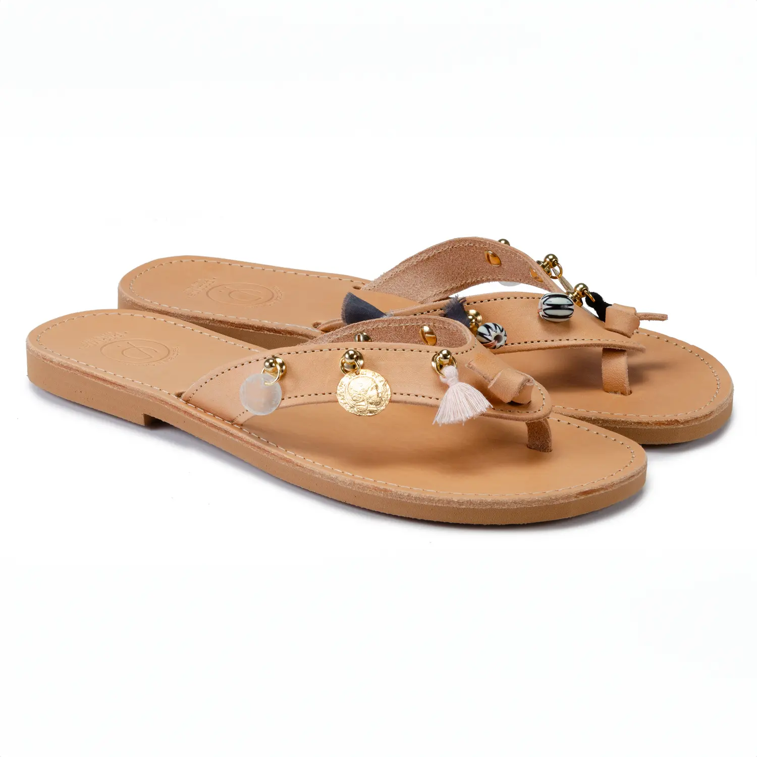Sandales Kléodora, 100% cuir naturel et décors uniques, pour un Style estival Original et Chic - Photyne