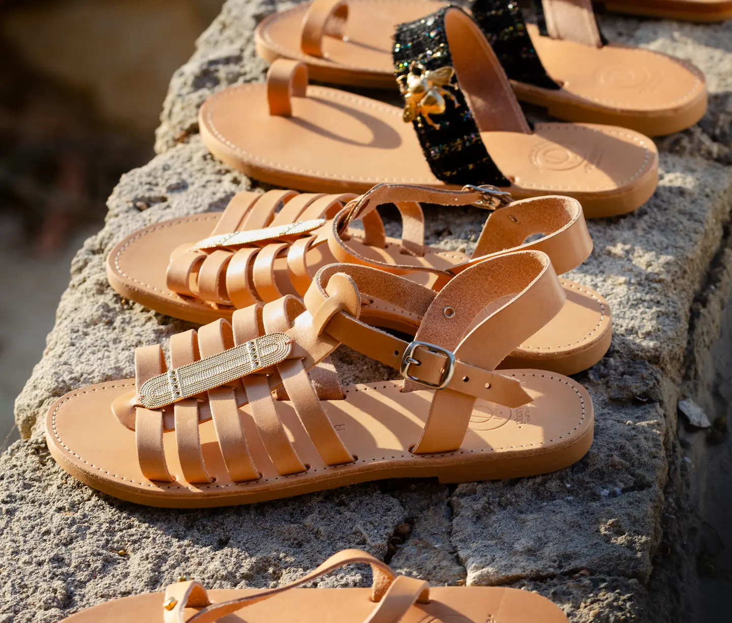 Sandales grecs en cuir - Photyne