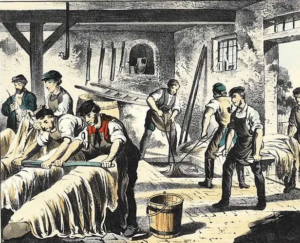 illustration de tanneurs au travail - blog photyne