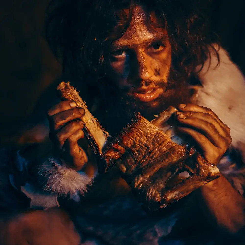 Homo sapiens mangeant - illustration - plus vieux bijoux du monde - Photyne