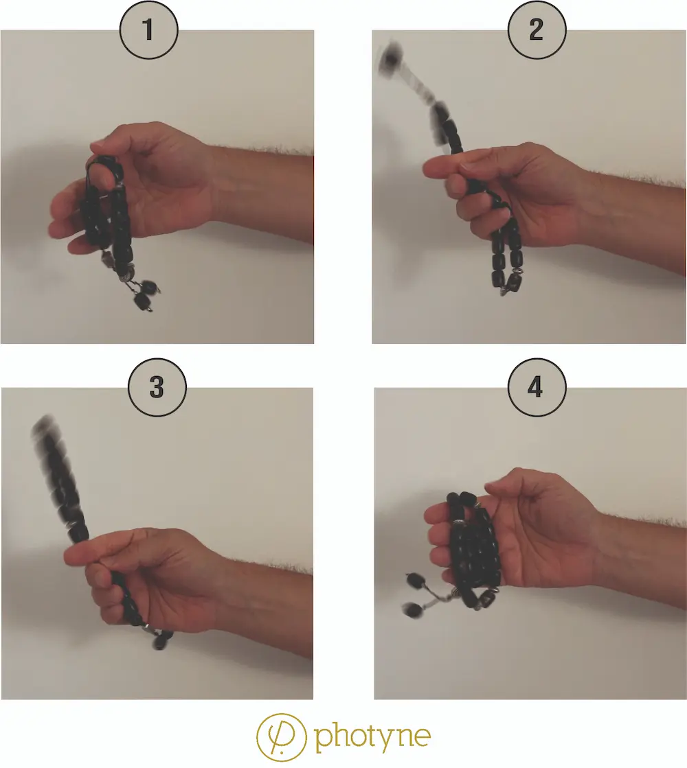 illustration montrant comment se servir d'un komboloi grec - Photyne