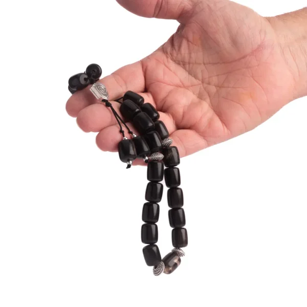 Superbe komboloi noir, à manipuler sans modération, mariage de la tradition et du style - une création Photyne