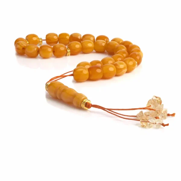 Komboloi grec de poche ambre - mode et tradition grecque - Photyne