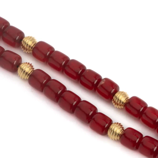 Perles fantaisie - komboloi grec -Gros plan - Une création Photyne