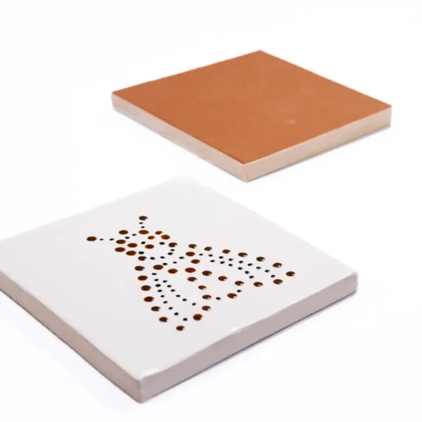 Dessous de verre en faïence Meli, idée décoration de table originale