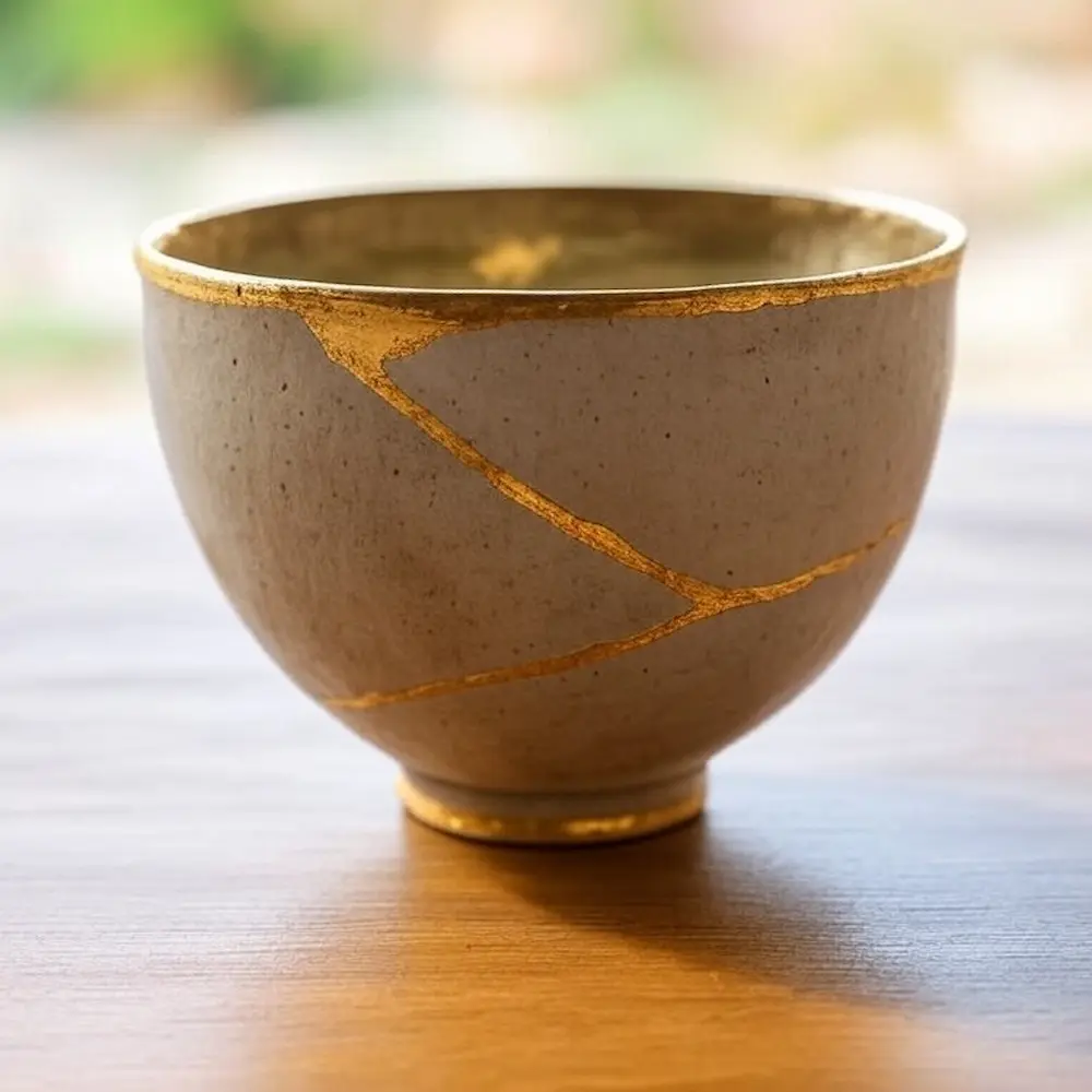 Kintsugi - bol en porcelaine et or- photyne
