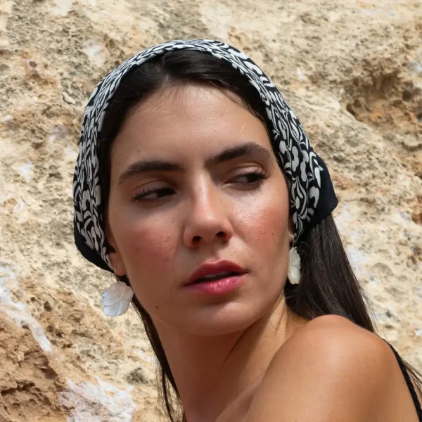 Boucles d'oreille Vivi en nacre blanche - crochets en argent - Photyne