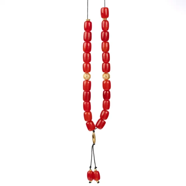 Komboloï grec - perles fantaisies couleur grenat - un passe-temps tout en élégance - Photyne