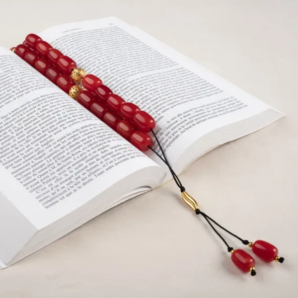 Komboloi de poche grenat -inspiration grecque et fabrication française - une création Photyne