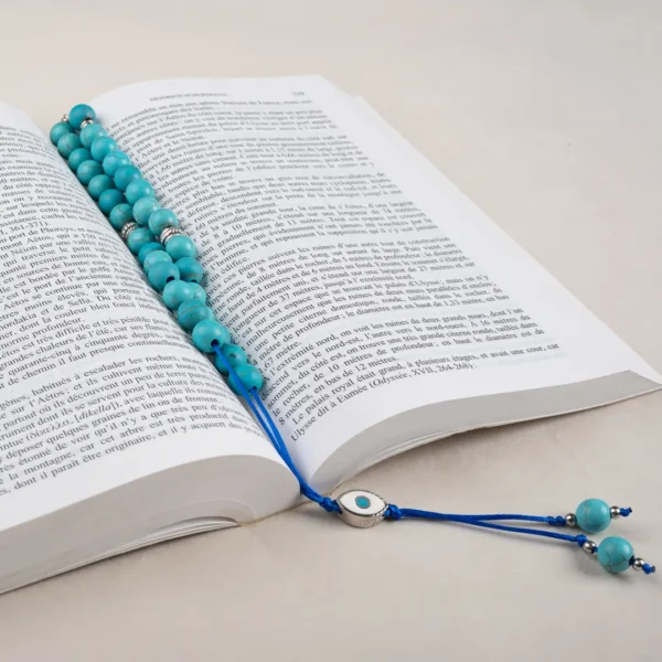 Komboloï turquoise par Photyne - Savoir faire artisanal Français et tradtion grecque