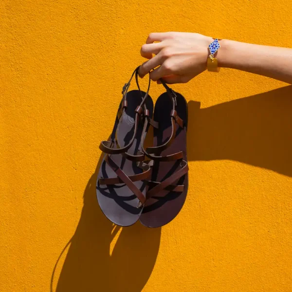 Sandales en cuir 100% confort Nymphéa - faites main en Grèce - Photyne