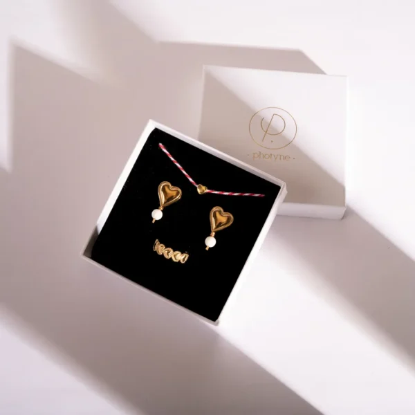 Coffret cadeau trois bijoux Modèle Kardia - une création Photyne