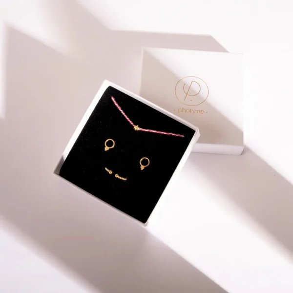 Coffret cadeau pour femme, collier, boucles d'oreilles et bague torsadée - une création Photyne