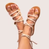Sandales grecques gladiateur Schini - cuir et savoir faire Grec -Photyne