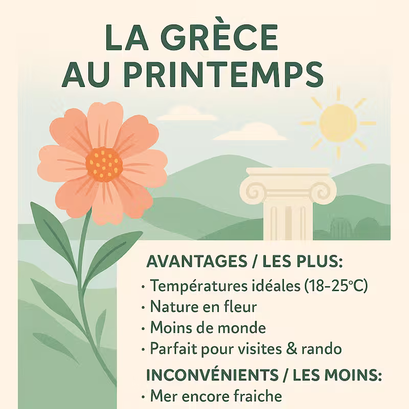 La Grèce au printemps -Illustration Photyne