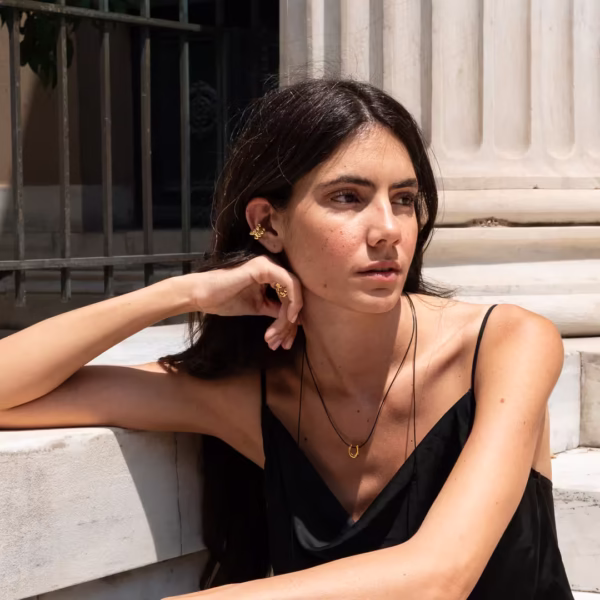 Bague d'oreille Sfaira ajustable - doré à l'or fin - un bijou unique par Photyne