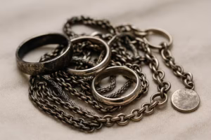 Nettoyage des bijoux en argent noirci -Illustration blog Photyne