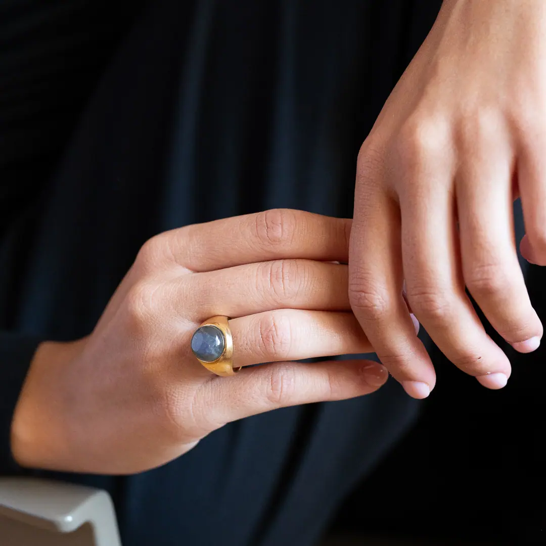 Bague Milos Labradorite bleue