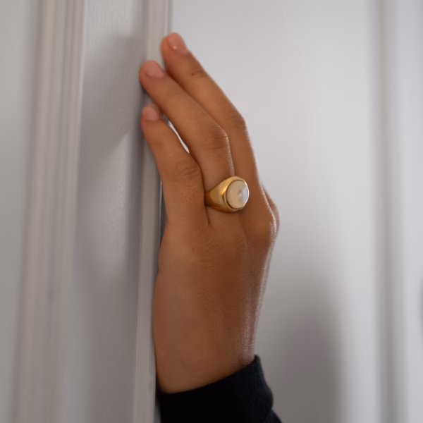Bague Milos Nacre Blanche – Image 9