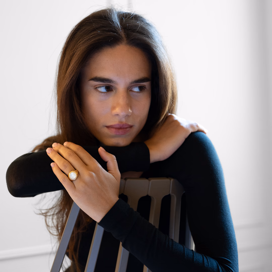 Bague Milos Nacre Blanche – Image 14