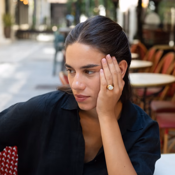 Bague Milos Nacre Blanche – Image 3