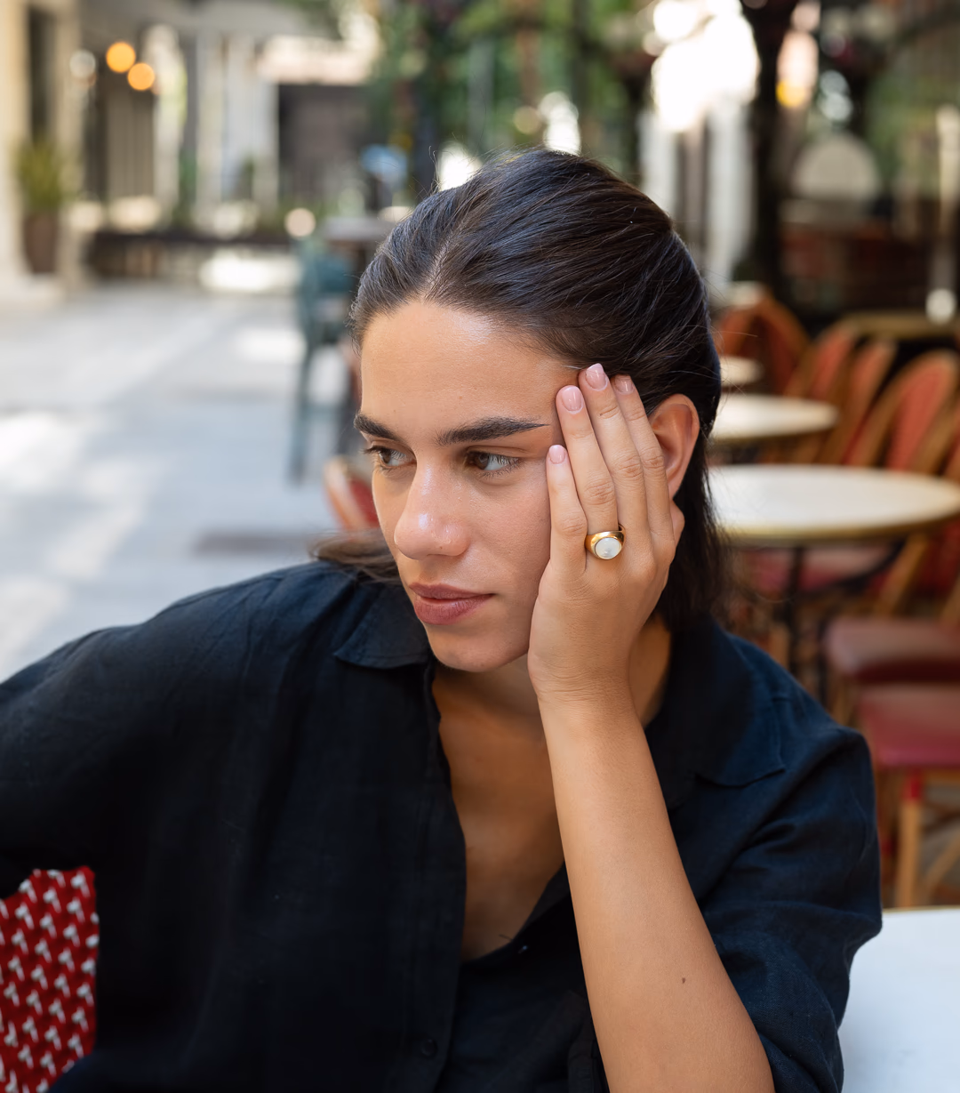 Bague Milos Nacre Blanche – Image 3