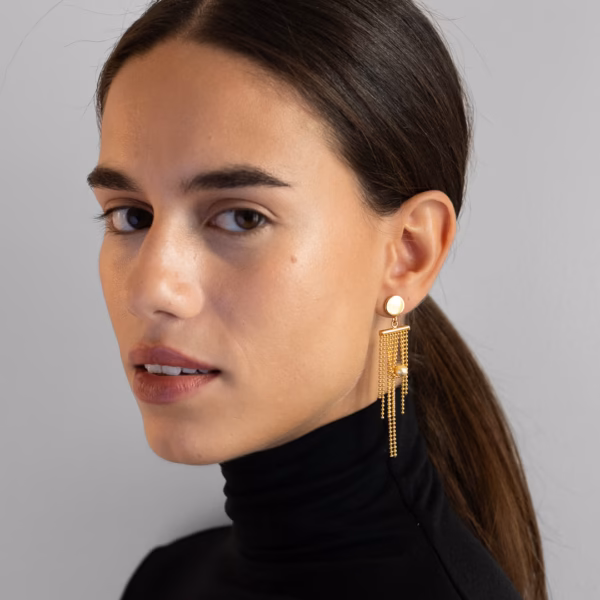 Boucles d'Oreilles maille boule Ios