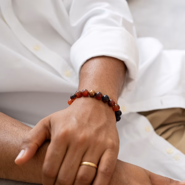Bracelet pour homme Pavlos en Agate rayée