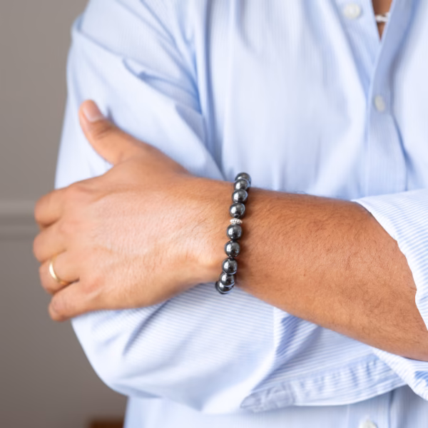 Bracelet pour homme Lysandre en Hématite