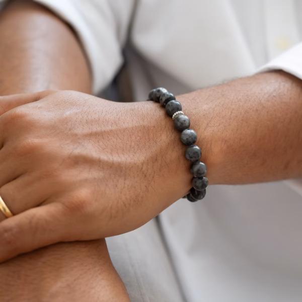 Bracelet pour homme Dimos en Labradorite noire – Image 3