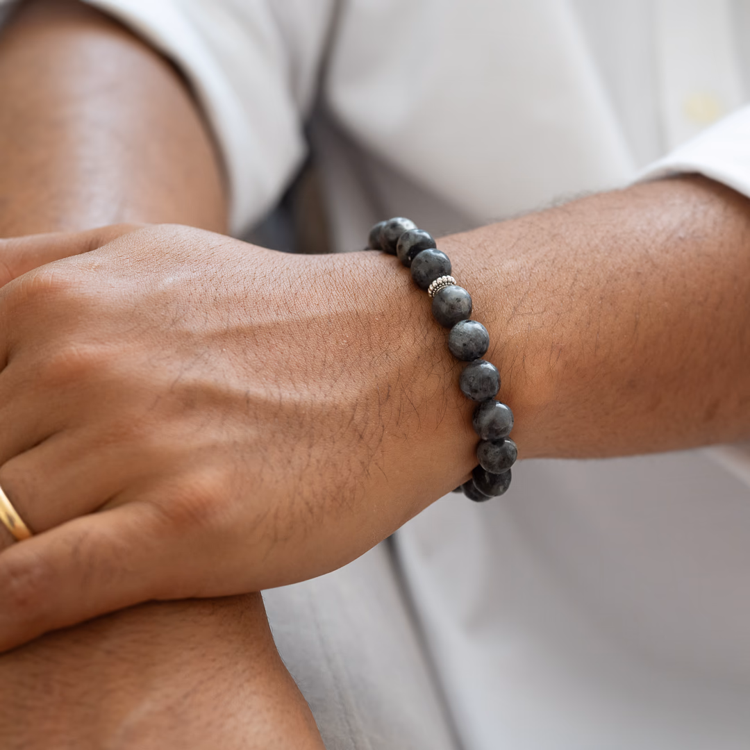 Bracelet pour homme Dimos en Labradorite noire – Image 3