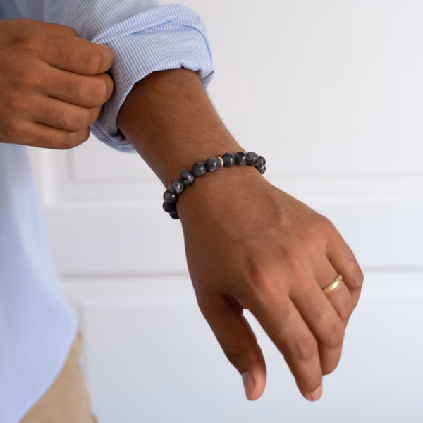 Bracelet pour homme Dimos en Labradorite noire – Image 7