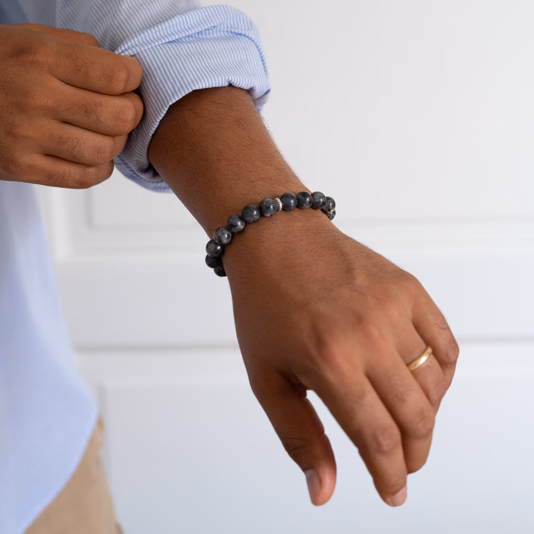 Bracelet pour homme Dimos en Labradorite noire – Image 7