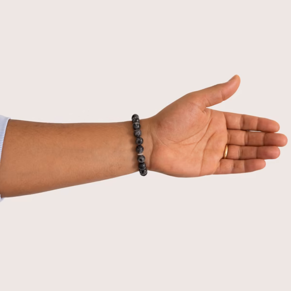 Alternative view of Bracelet pour homme Dimos en Labradorite noire