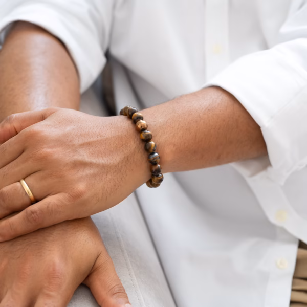 Bracelet pour homme Roki en Oeil de Tigre – Image 3