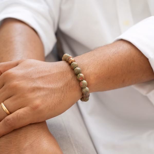 Bracelet pour homme Kitos en Unakite