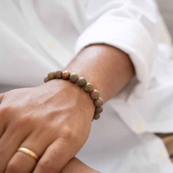 Bracelet pour homme Kitos en Unakite – Image 3