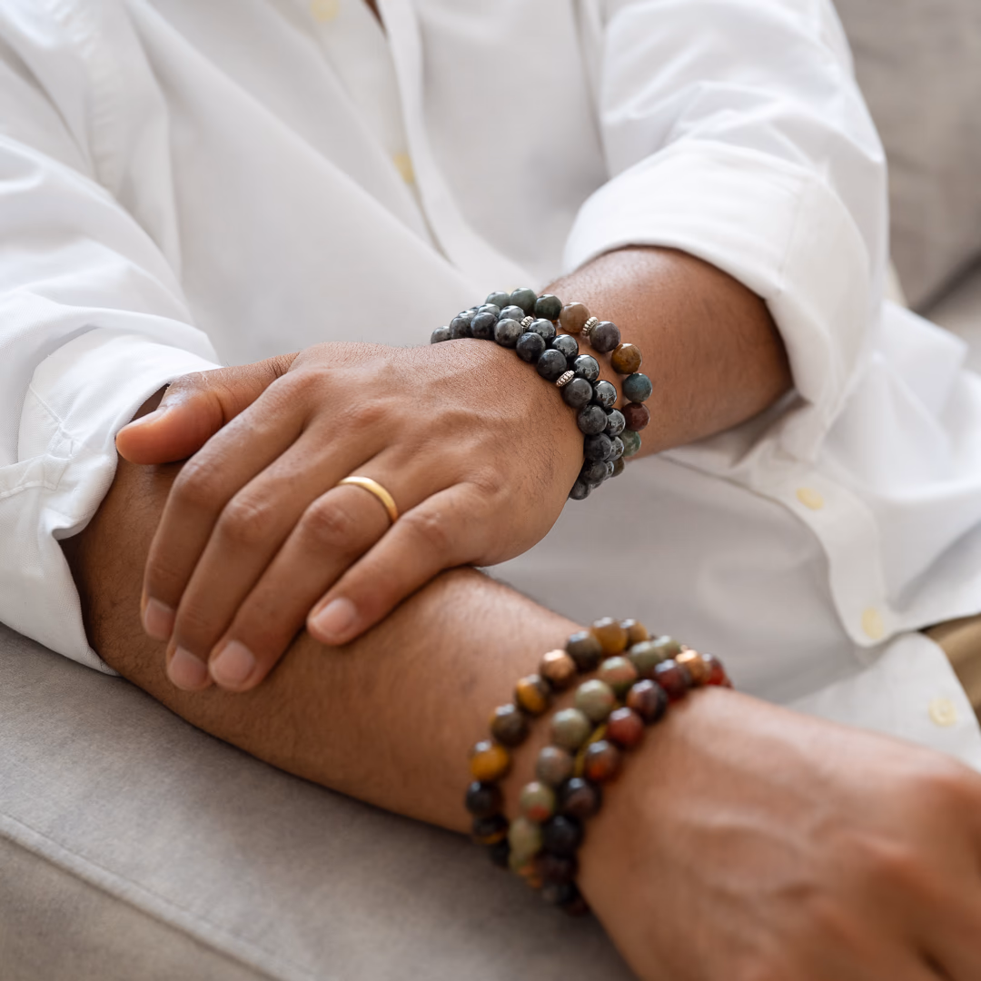Bracelet pour homme Dimos en Labradorite noire – Image 8