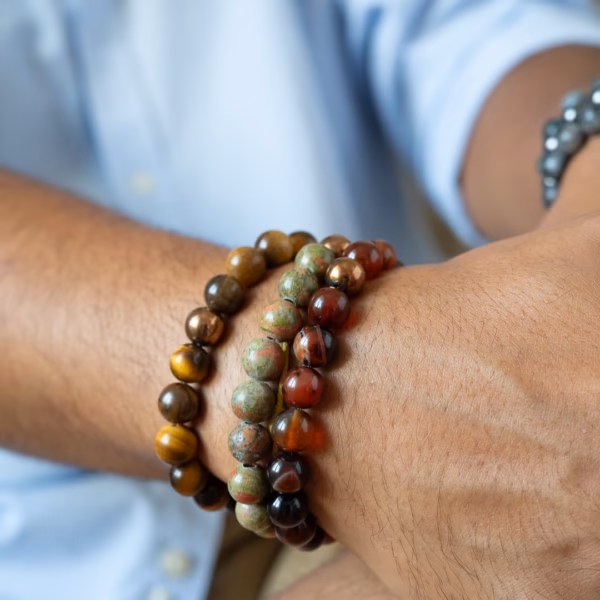 Bracelet pour homme Arès en Agate multicolore – Image 7