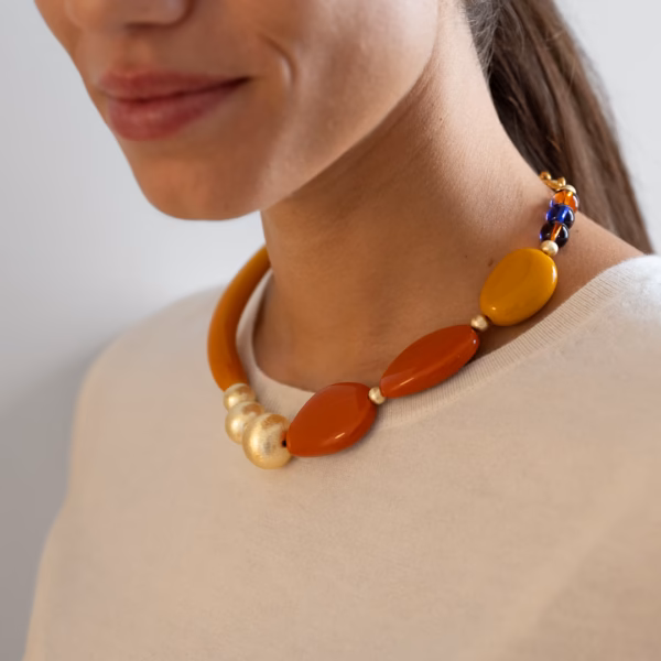 Collier Lisa en verre de Murano ambre – Image 6