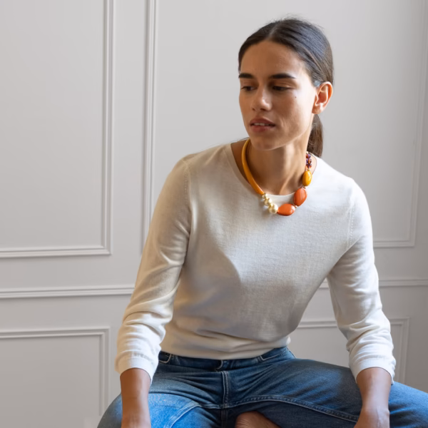 Collier Lisa en verre de Murano ambre – Image 3