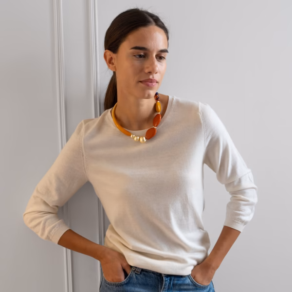 Collier Lisa en verre de Murano ambre – Image 9