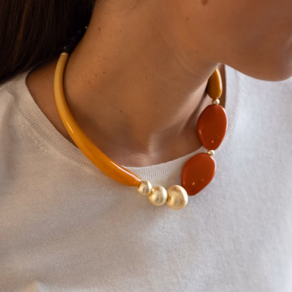 Collier Lisa en verre de Murano ambre – Image 7